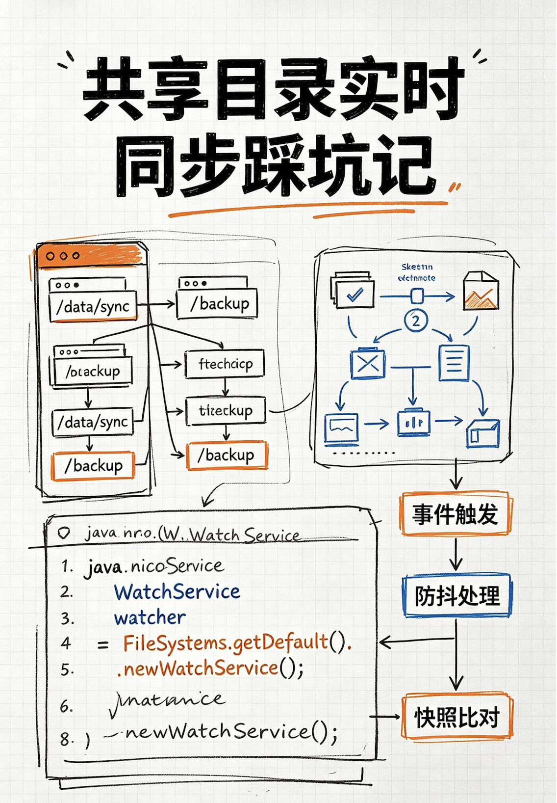 做共享目录实时同步，踩过这些坑